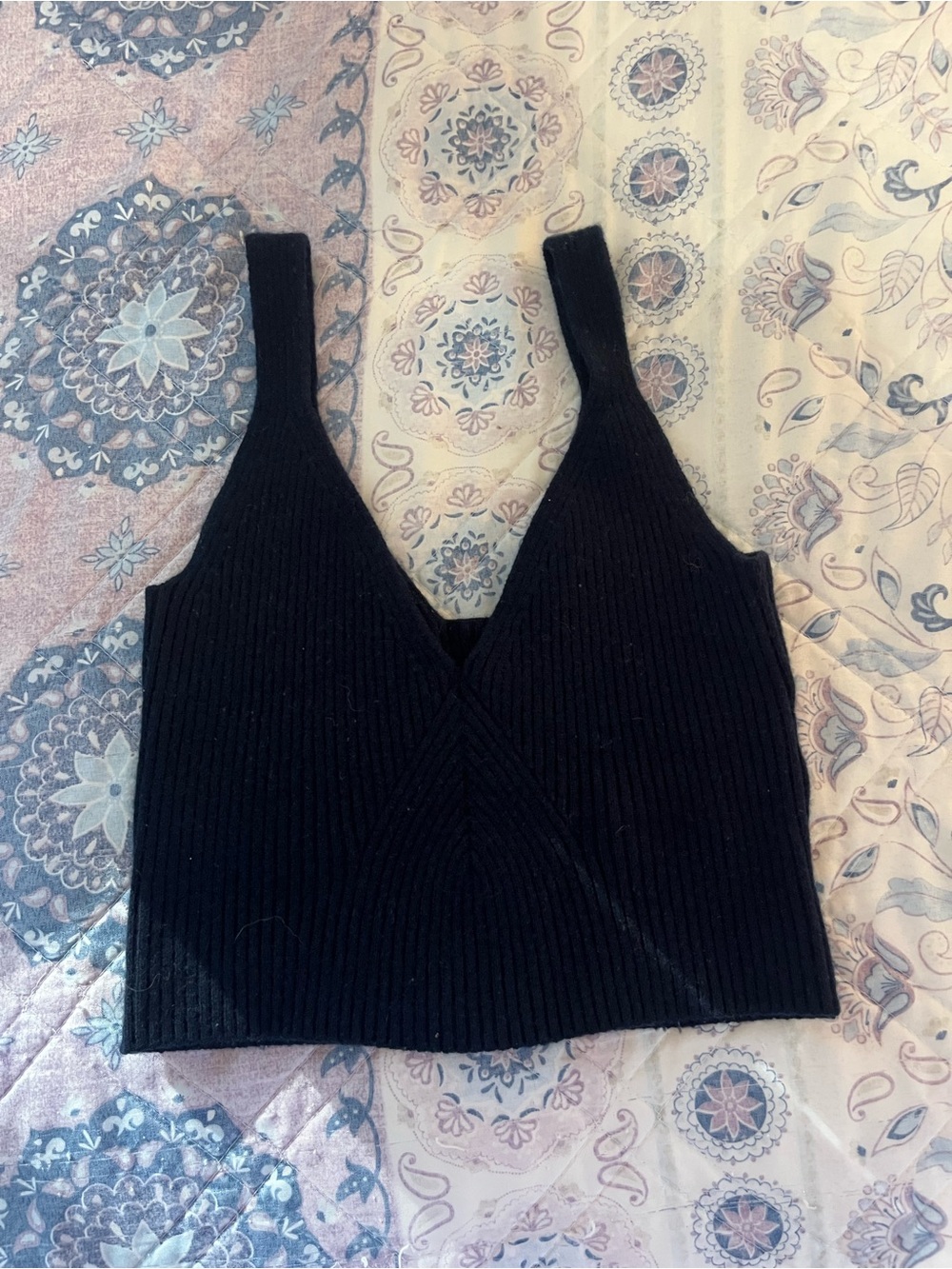 J Crew Cashmere Ribbed Cropped Tank Top